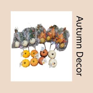 Autumn Pumpkin and Leaf Decor Set New!!
